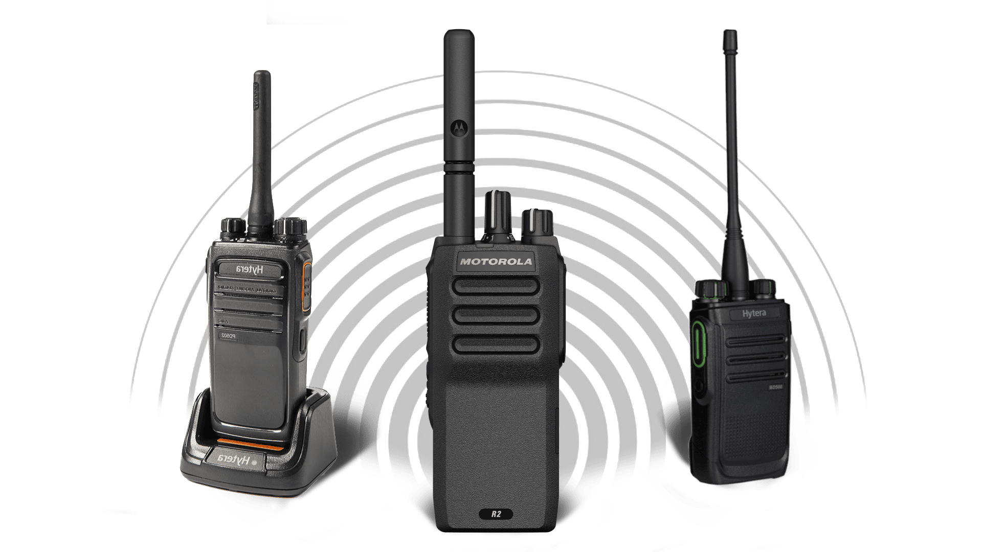 Tres radios. Hytara Motorola y Hytera